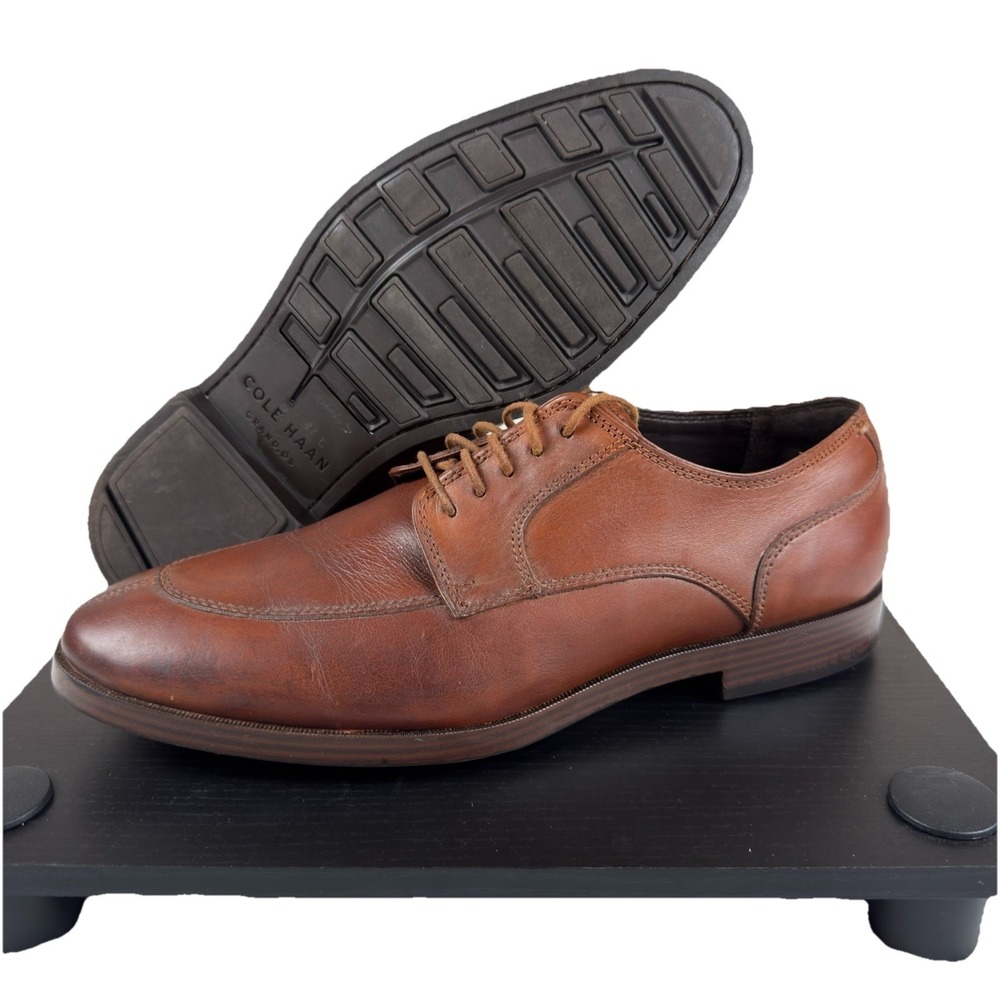 Cole Haan Jay Grand Apron Split Toe Lace Up Oxford Tan Brown C23779 Men's 9.5 M